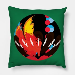 Not Today - Glitch Digital Abstract Art Colorful Vibrant Pillow