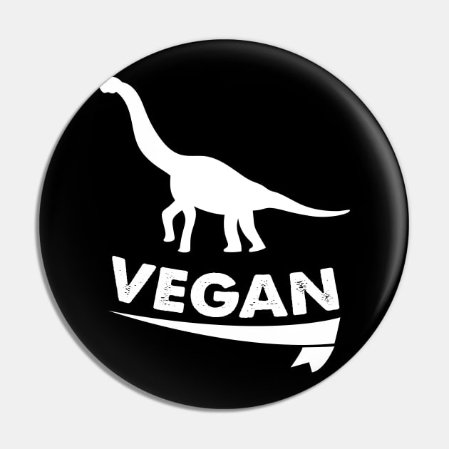 Vegan dinosaur Pin by captainmood