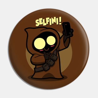 Selfini Cute Funny Alien Taking A Selfie Pin