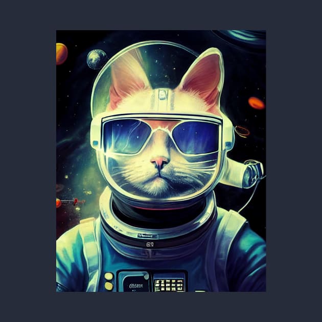 Cute Cat In Space by CreativeDesignsx