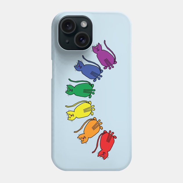 Pride Cats Rainbow Phone Case by ellenhenryart