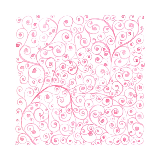 Swirls watercolor pattern by katerinamk