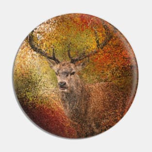 Deer in the autumn forest Pin