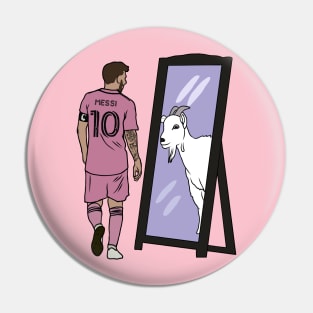 Leo Messi Mirror GOAT Miami Pin