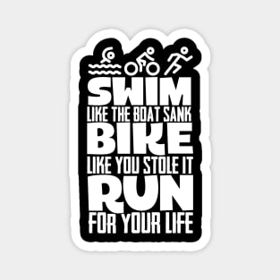 Swim Bike Run Triathlon Magnet