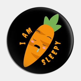 Sleepy Carrot Pin