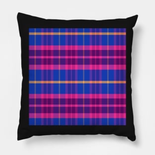 Vaporwave Aesthetic Ossian 2 Hand Drawn Textured Plaid Pattern Pillow