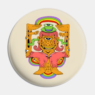 Rainbow Face Pin