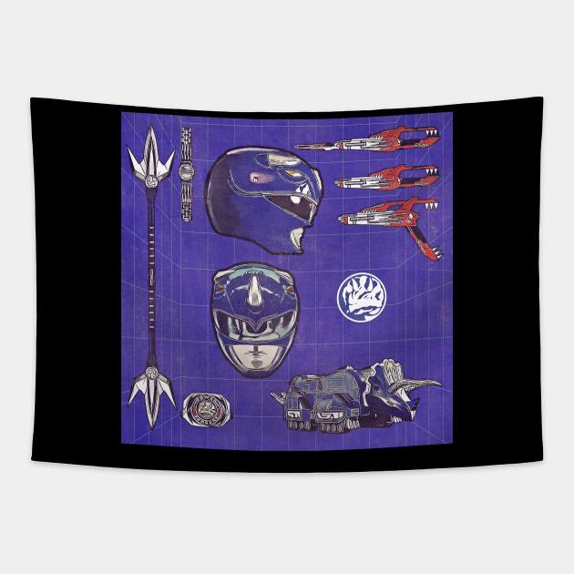 Blue Power Weapons Tapestry by creativespero