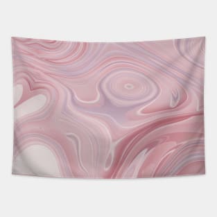 preppy modern chic marble pattern pastel pink swirl Tapestry