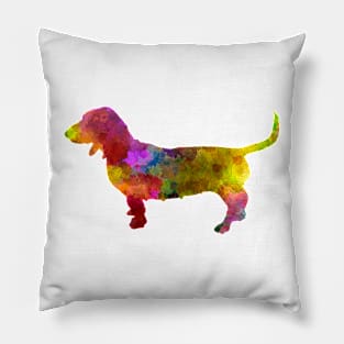 Artesian Norman Basset in watercolor Pillow