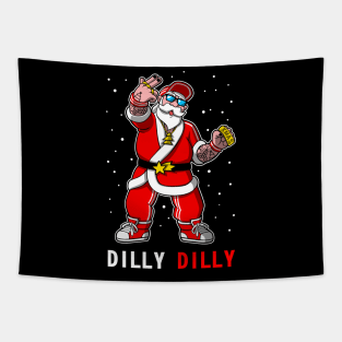 Dilly Dilly Santa Claus Hipster Tapestry