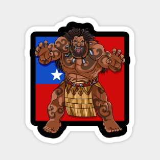 Samoan Pride Samoa Flag Polynesian Maori Haka Dance Magnet