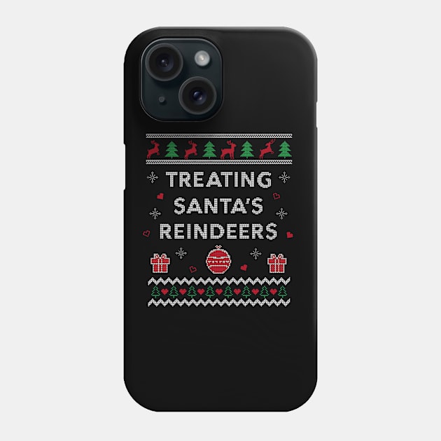 Funny Veterinarian Ugly Christmas Gift Vet School Design Phone Case by Dr_Squirrel