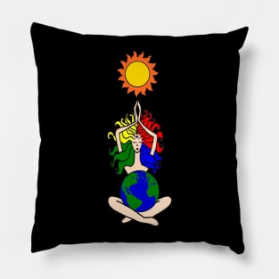 Elemental Sun Goddess Pillow