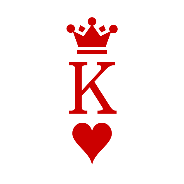 Classy Valentine's Day King Of Hearts Classic Playing Card Style by InkPxel