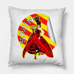 Spain woman dancing flamenco Pillow