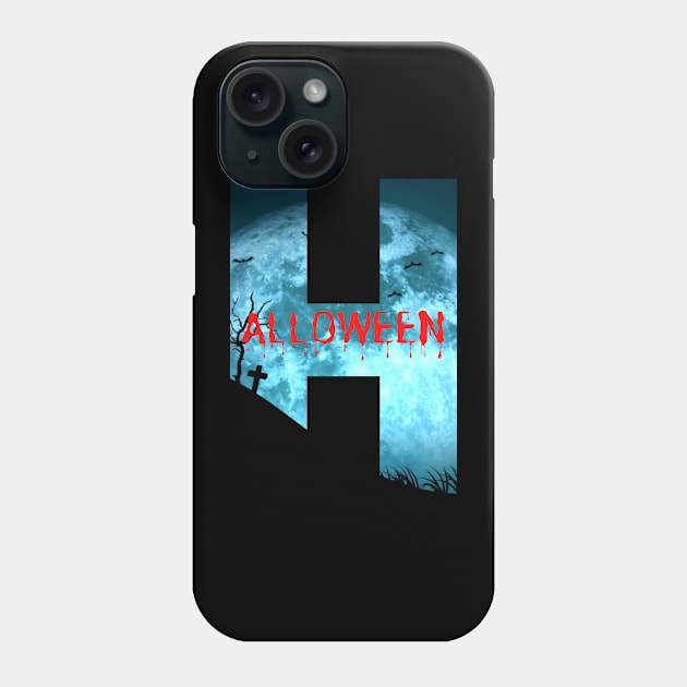 Halloween scary design scene Phone Case by Blumammal