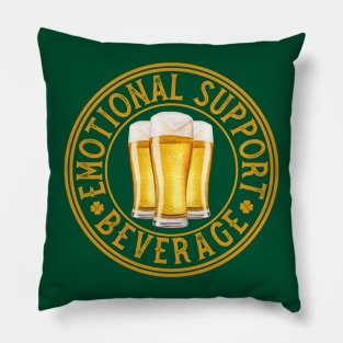 Emotional Support Beverage - Funny Irish Beer Pillow