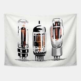 Stereo amplifier tubes in vintage style Tapestry