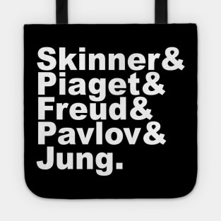 Famous Psychologists Funny Helvetica List Tote