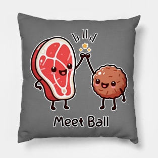 meet ball high five Pillow