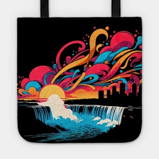 Niagara Falls Retro Graffiti Design Tote