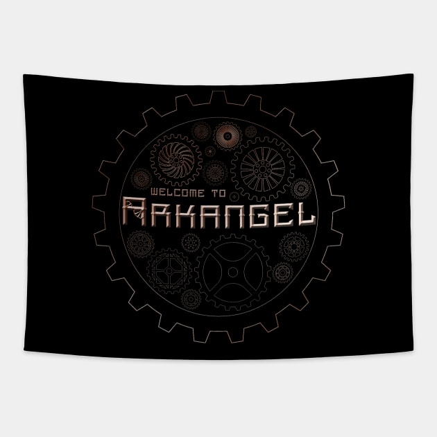 Mortal Engines Welcome to Arkangel Tapestry by Bevatron