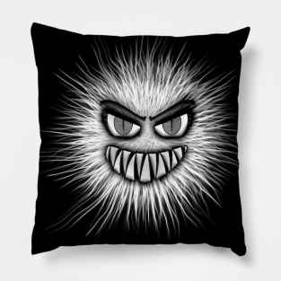 Grey monster design or grey virus in disguise Pillow