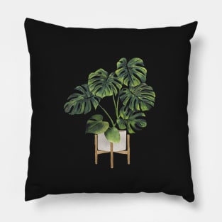 Monstera Plant In Pot Pillow