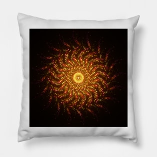 Bright Stylized Sun Kaleidoscope Design Pillow