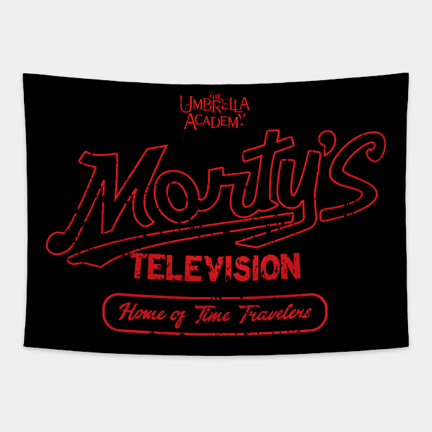 UMBRELLA ACADEMY 2: MORTYS TELEVISION (GRUNGE STYLE) Tapestry by FunGangStore