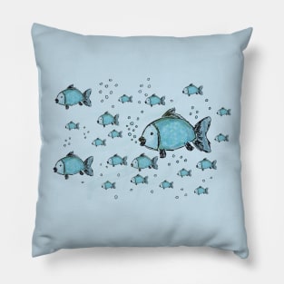 School of cute fish Pillow