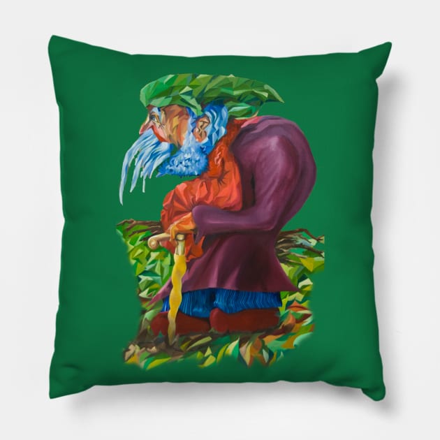 Old Man Collecting Sticks - But Not On The Sabbath Pillow by Lavott4Art