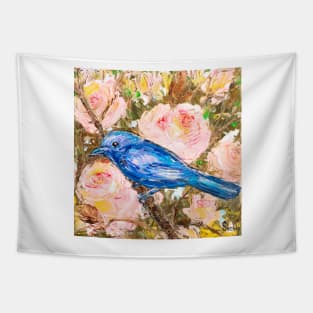 Indigo Bunting. American Songbird Tapestry