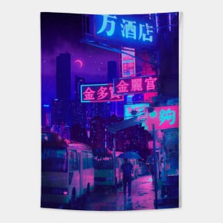 Rain Night Tapestry