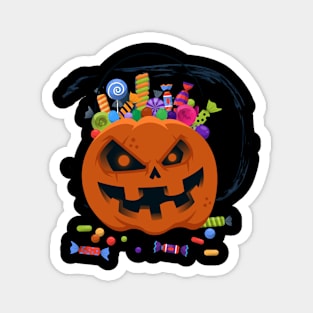 hand drawn flat halloween bag illustration Magnet