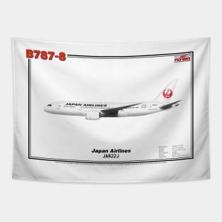 Boeing B787-8 - Japan Airlines (Art Print) Tapestry