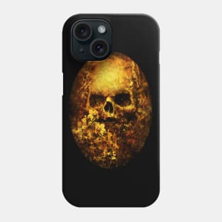 SKULL SAKURA FLOWERS ONLY BLACK Phone Case