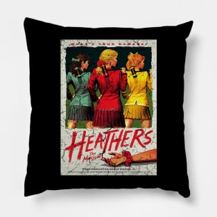 Distressed Heaters The Musical Style Pillow