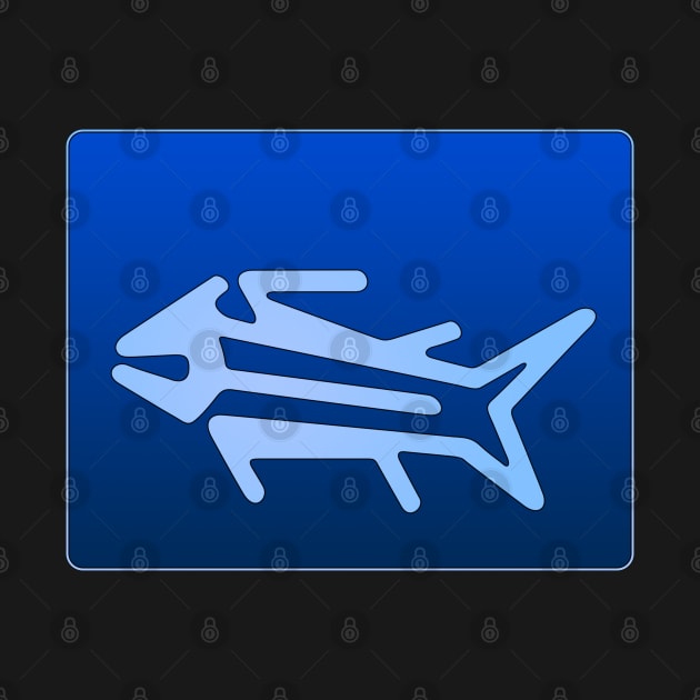 Nazca Fish - Blue by Erno