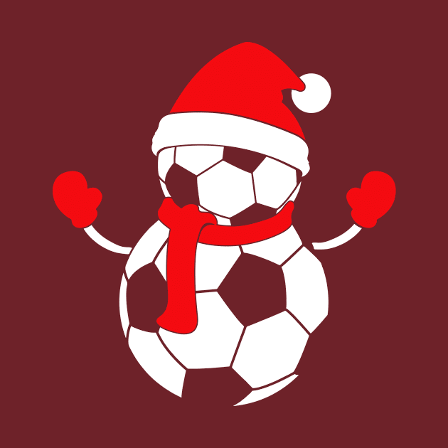 Snowman Soccer Merry Christmas Xmas Hat by wfmacawrub