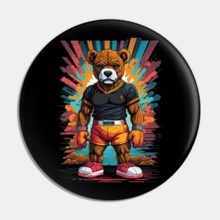 Boxer teddy bear Pin