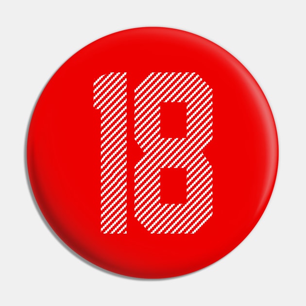 Iconic Number 18 Pin by Teebevies