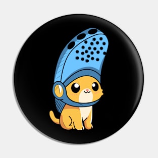 Cat with crocs helmet! Pin