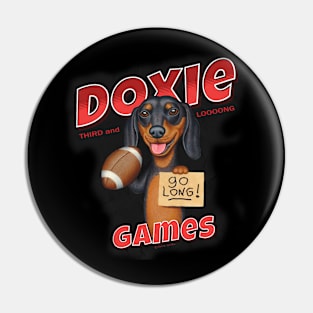 Bart Dachshund Football Pin