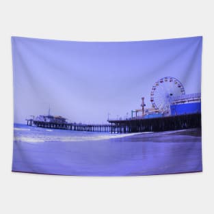 Purple Haze Santa Monica Pier Tapestry