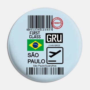 Sao Paulo travel ticket Pin