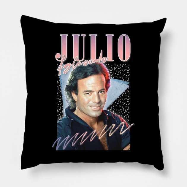 Julio Iglesias / Retro Style Fan Design Pillow by DankFutura