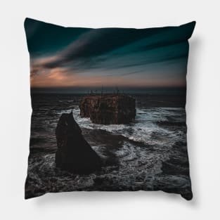 View of Pokeshaw Rock, New Brunswick Canada V3 Pillow